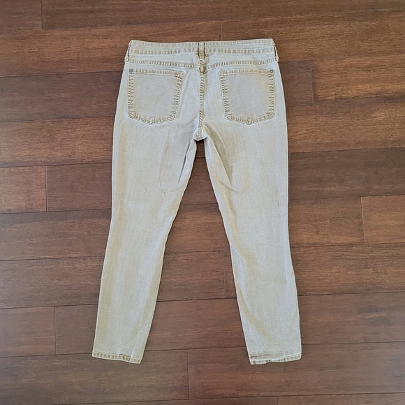 Vince Luce Crop Low Rise Button Fly Stretch Skinny Jeans Size 31 Dark Camel - Picture 5 of 9